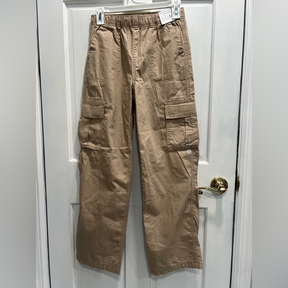 CHILDREN'S PLACE NWT Ripstop Baggy Loose Fit Mid Rise Pull On Cargo Pants Sz 14